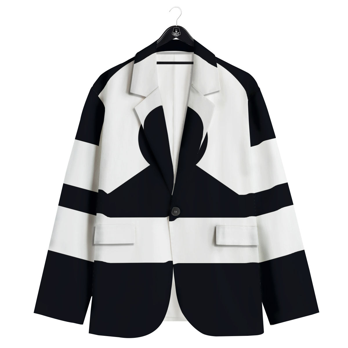 Libra Sign White And Black Print Men's Sport Coat-grizzshop
