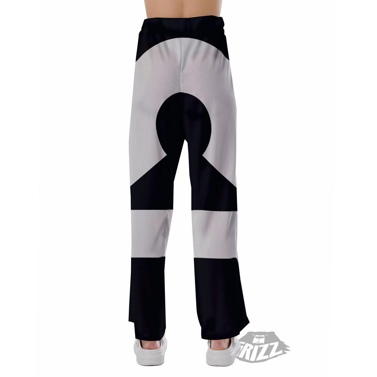 Libra Sign White And Black Print Pajama Pants-grizzshop