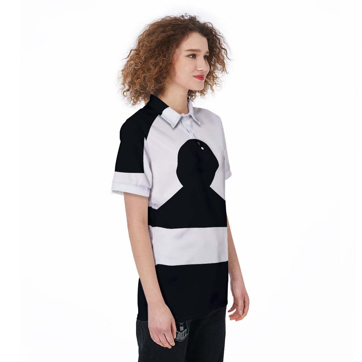 Libra Sign White And Black Print Women's Golf Shirts-grizzshop
