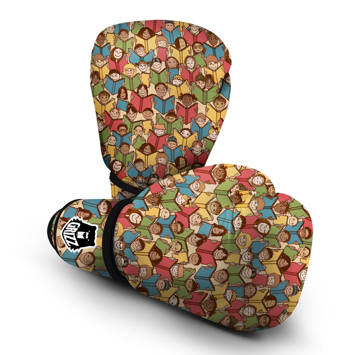 Librarian Library Book Lover Pattern Print Boxing Gloves-grizzshop