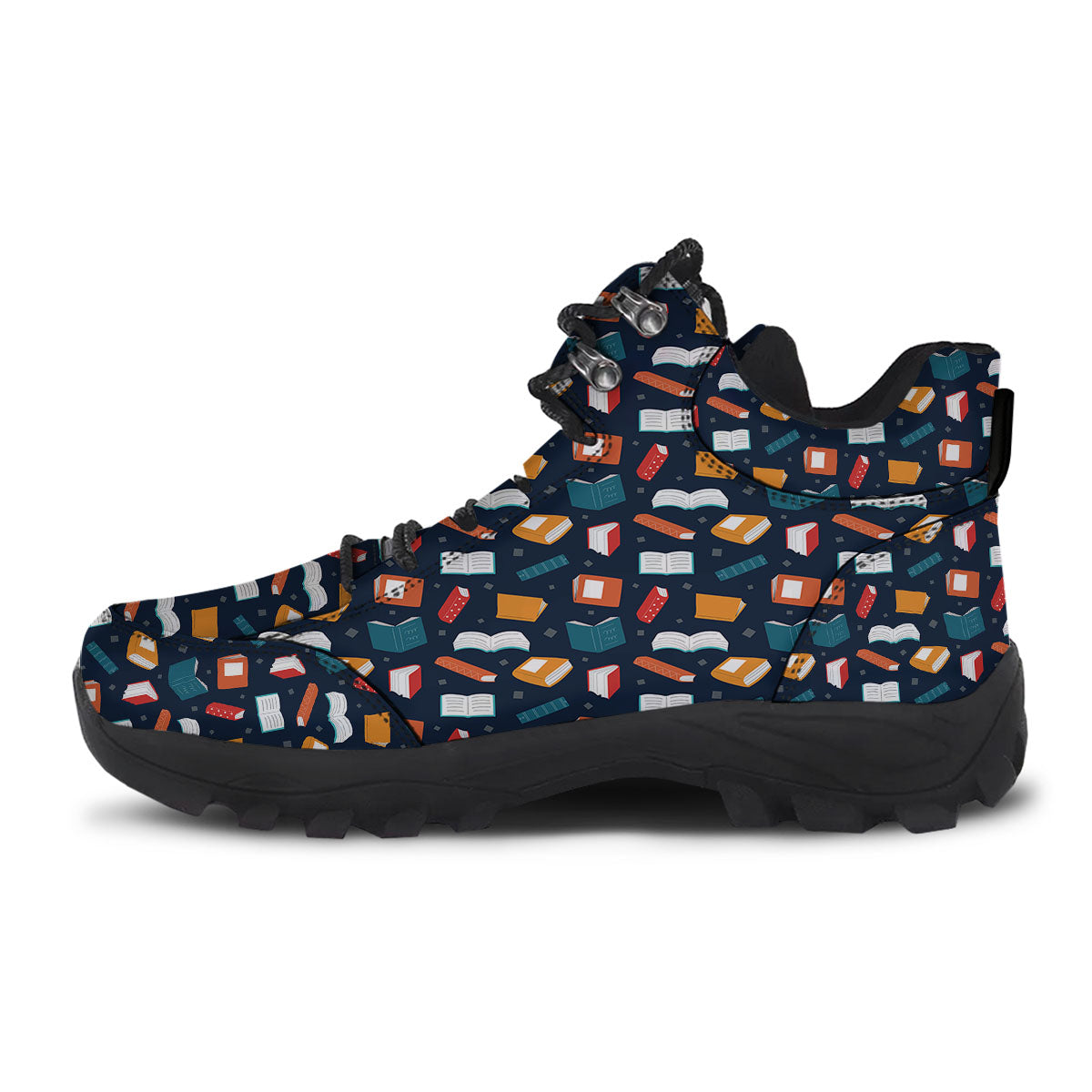 Library Reading Print Pattern Hiking Shoes-grizzshop