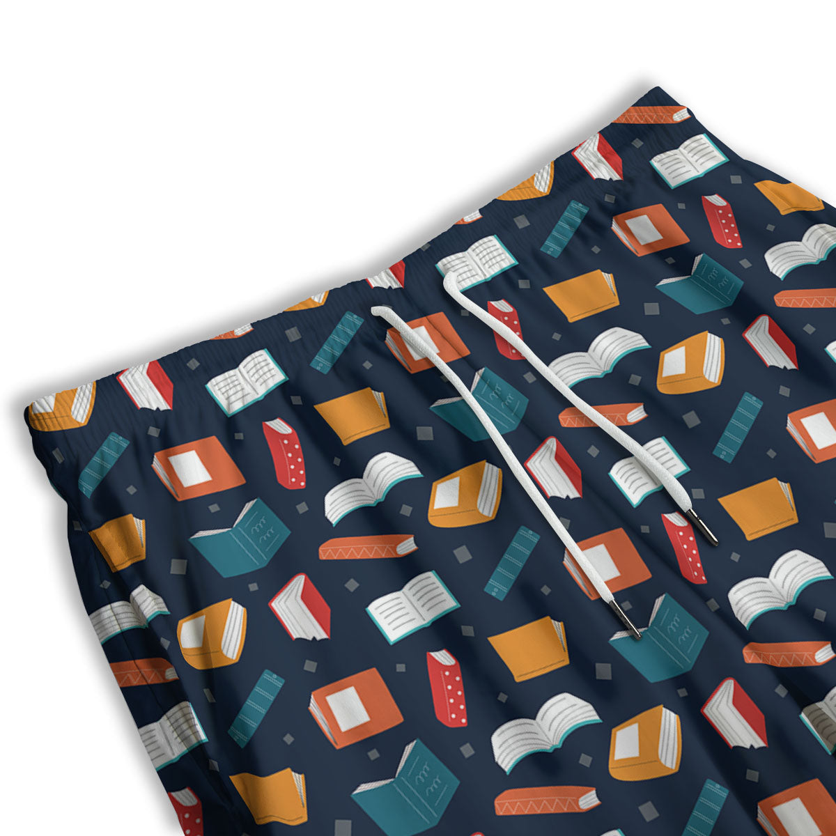 Library Reading Print Pattern Men's Athletic Shorts