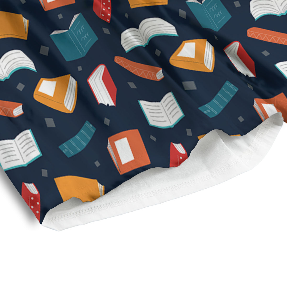 Library Reading Print Pattern Men's Athletic Shorts