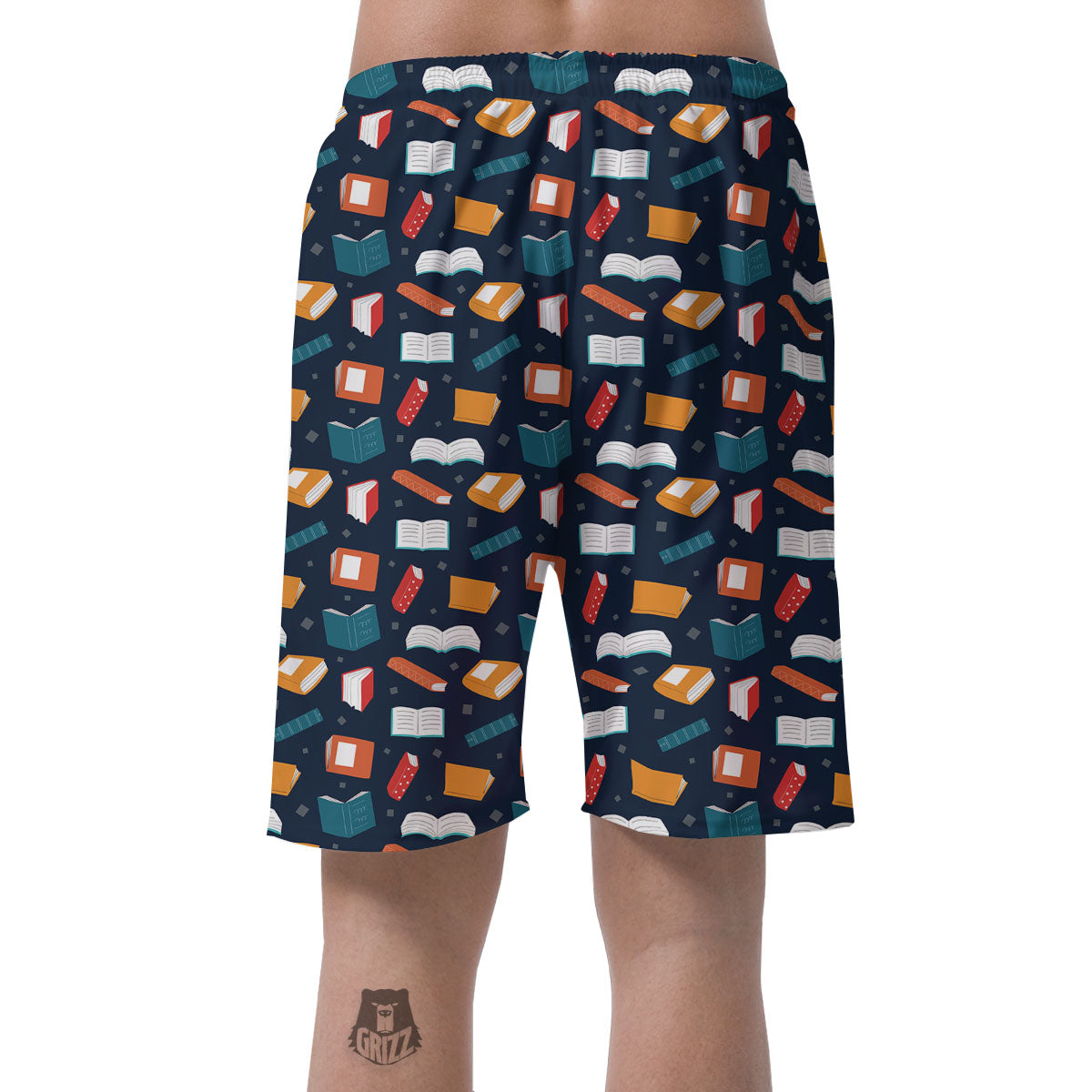 Library Reading Print Pattern Men's Shorts-grizzshop
