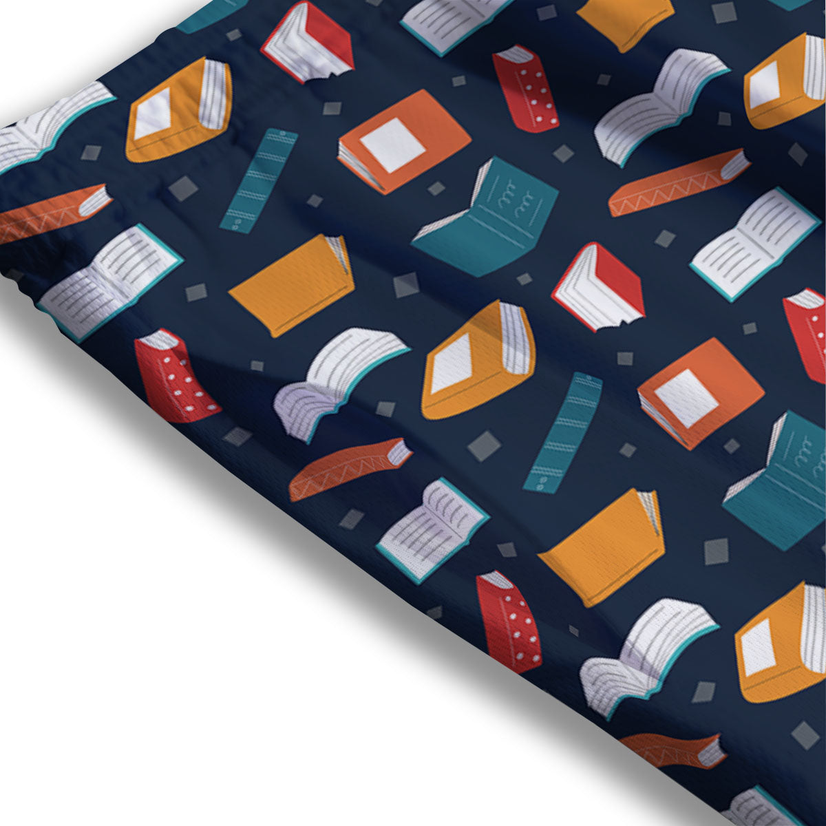 Library Reading Print Pattern Mesh Shorts