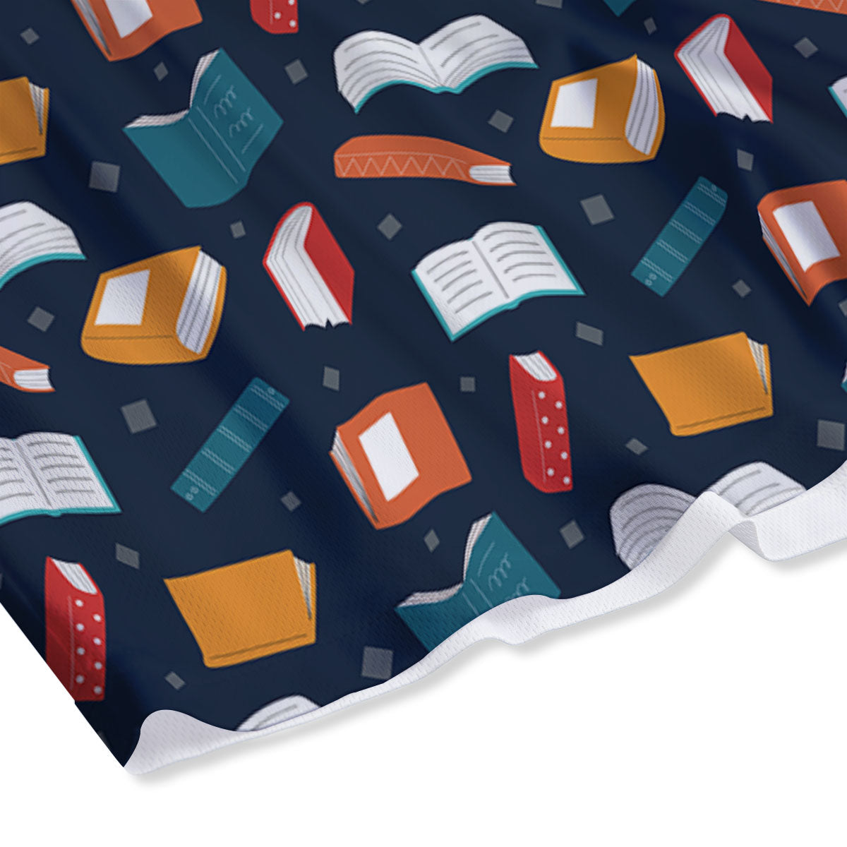 Library Reading Print Pattern Mesh Shorts-grizzshop