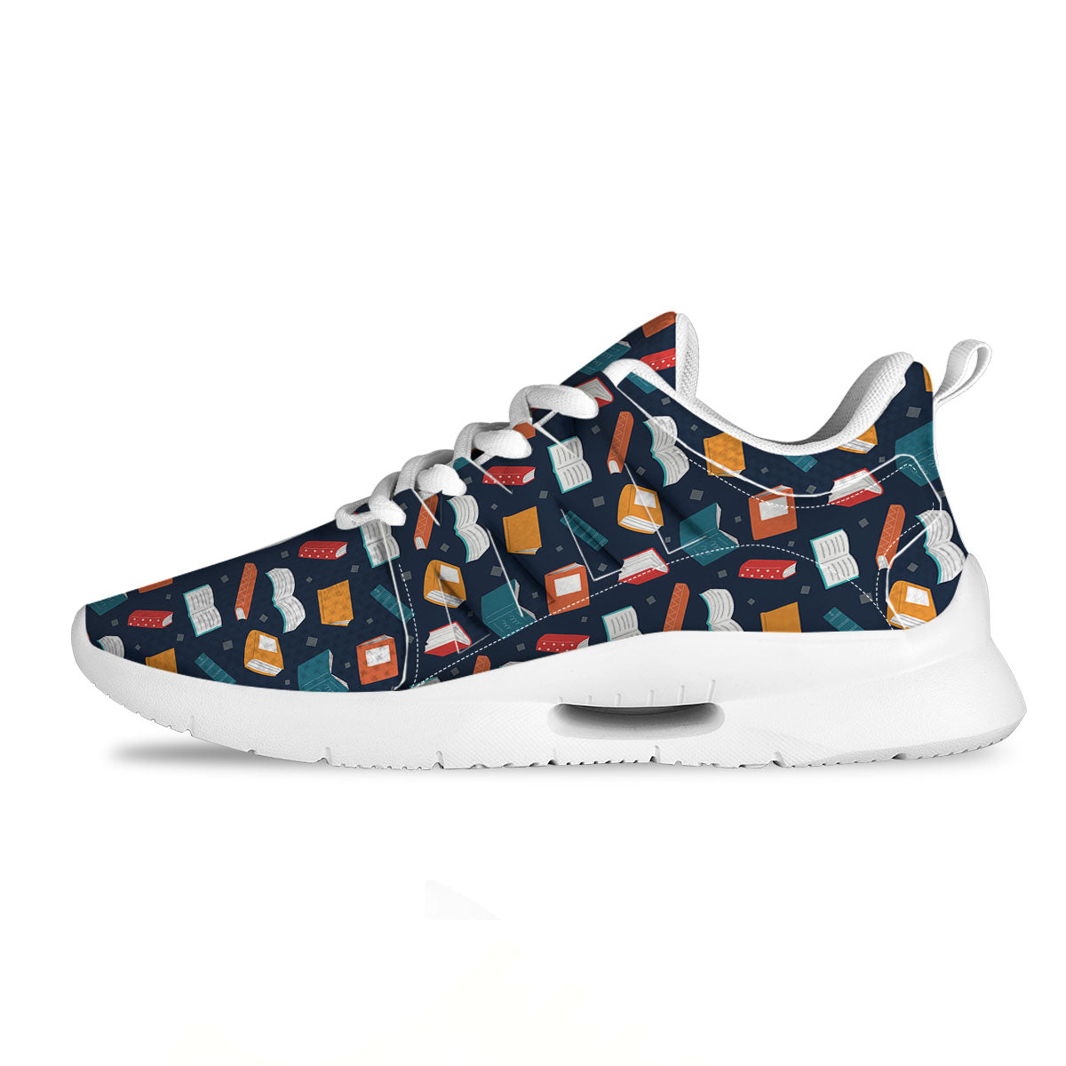 Library Reading Print Pattern Tennis Shoes-grizzshop