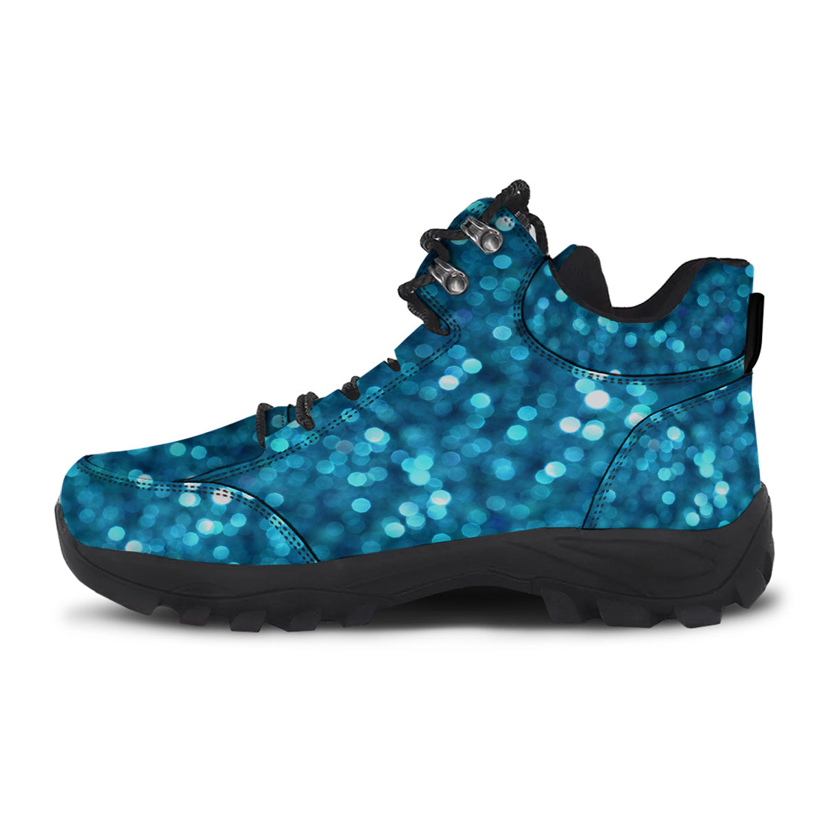 Light Blue Sparkle Print Hiking Shoes-grizzshop