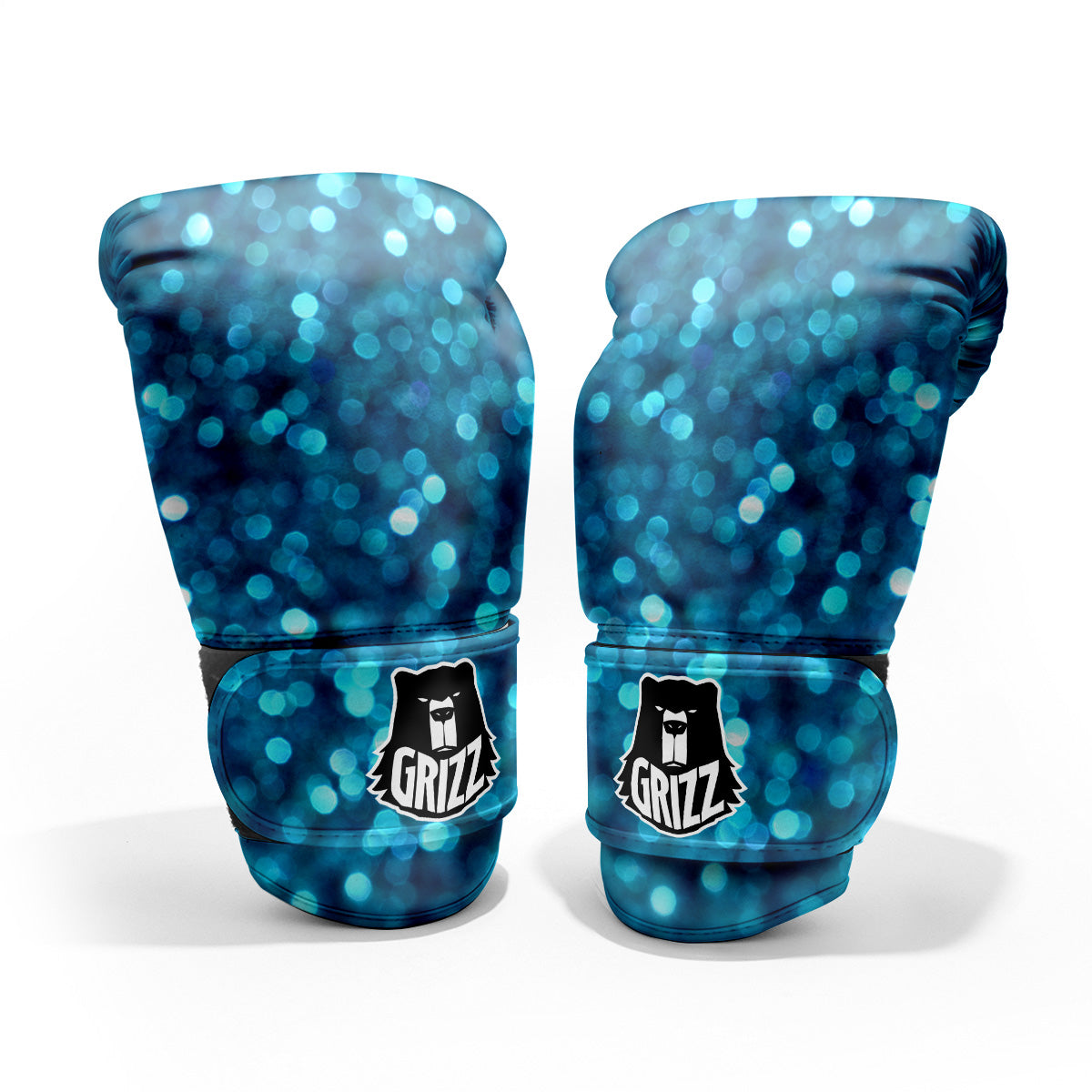 Light Blue Sparkle Print Pro Boxing Glove