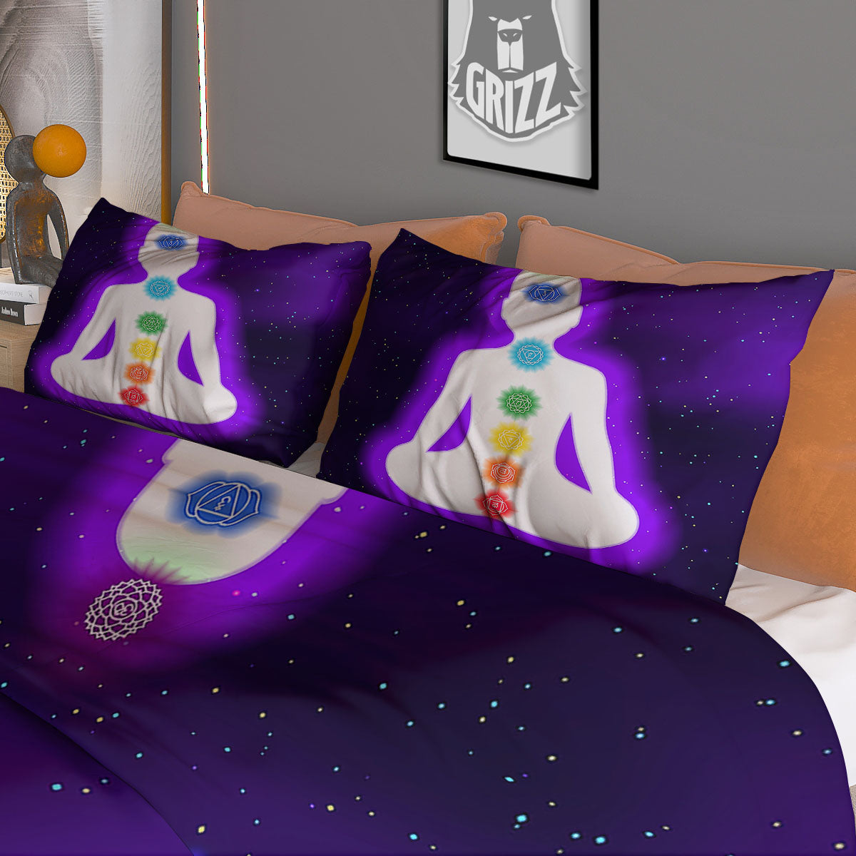 Light Of Seven Chakras Print Duvet Cover Bedding Set