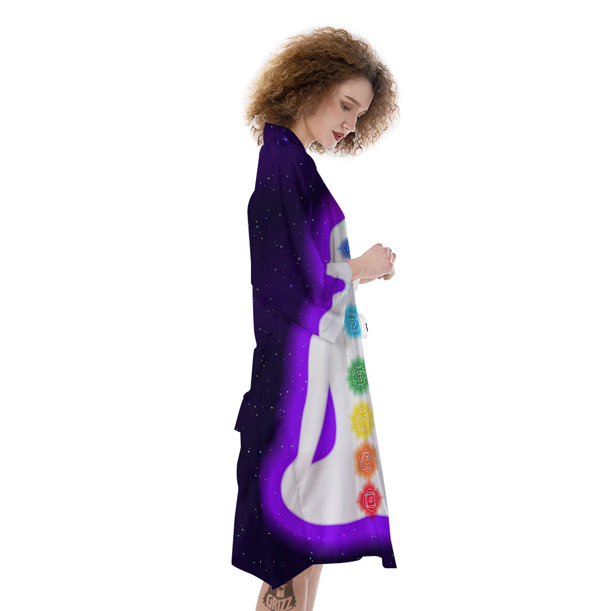 Light Of Seven Chakras Print Kimono-grizzshop