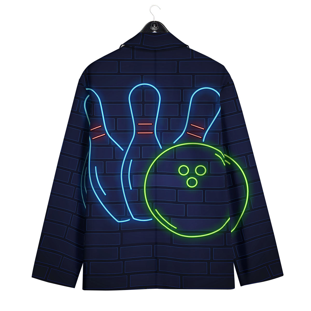 Light Up Bowling Pins Print Men's Sport Coat-grizzshop