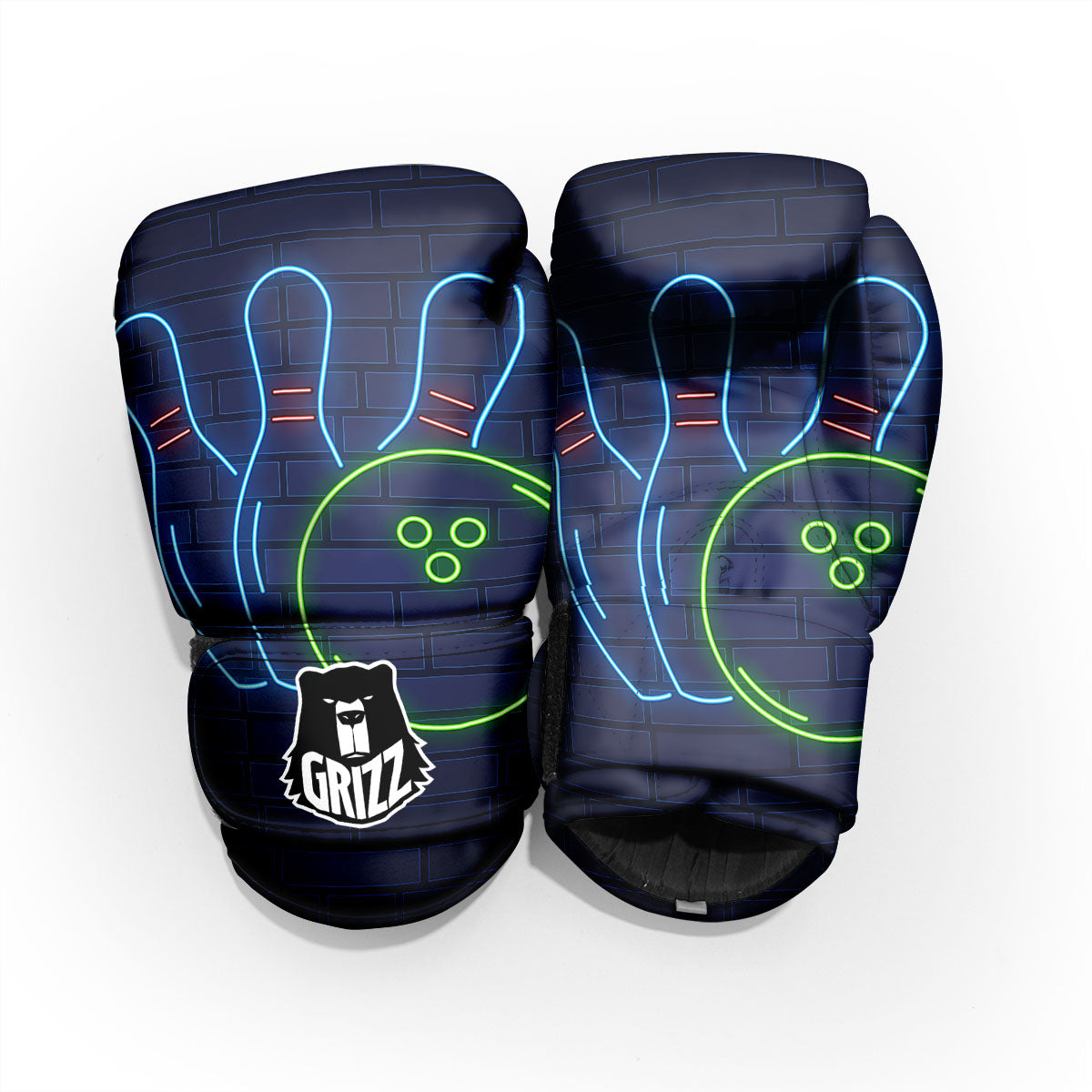 Light Up Bowling Pins Print Pro Boxing Glove