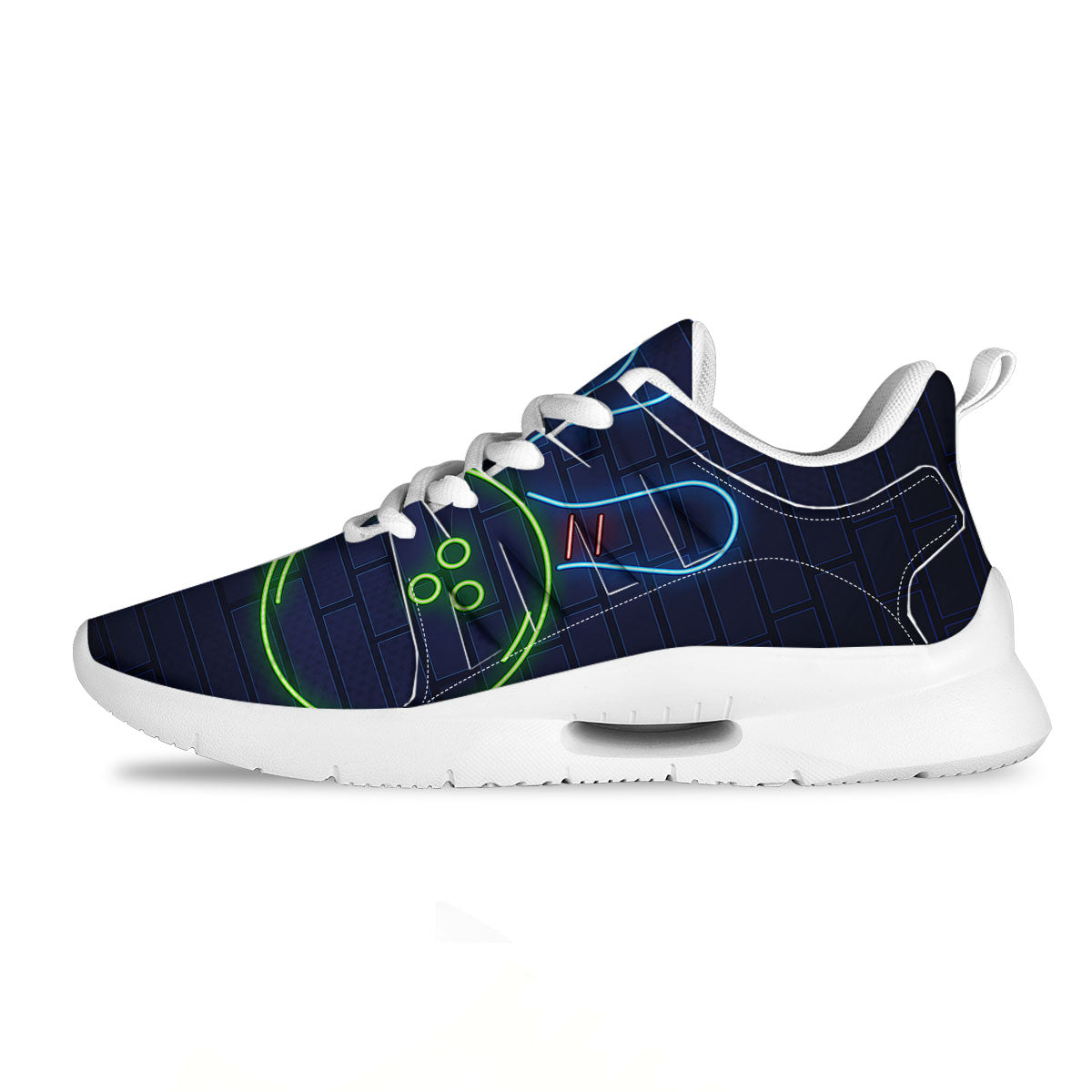 Light Up Bowling Pins Print Tennis Shoes-grizzshop