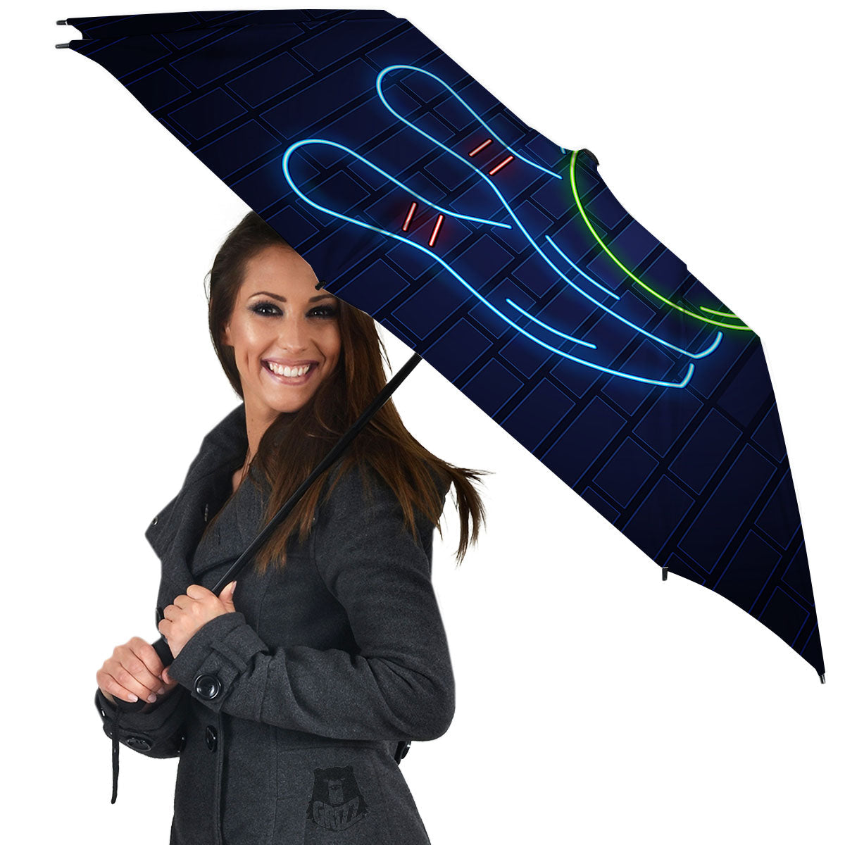 Light Up Bowling Pins Print Umbrella-grizzshop