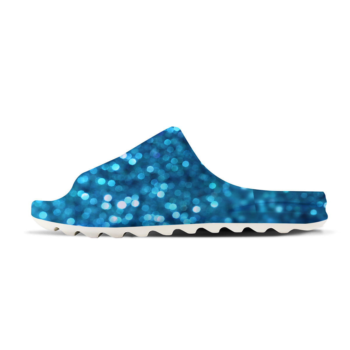 Light Blue Sparkle Print Sandals-grizzshop