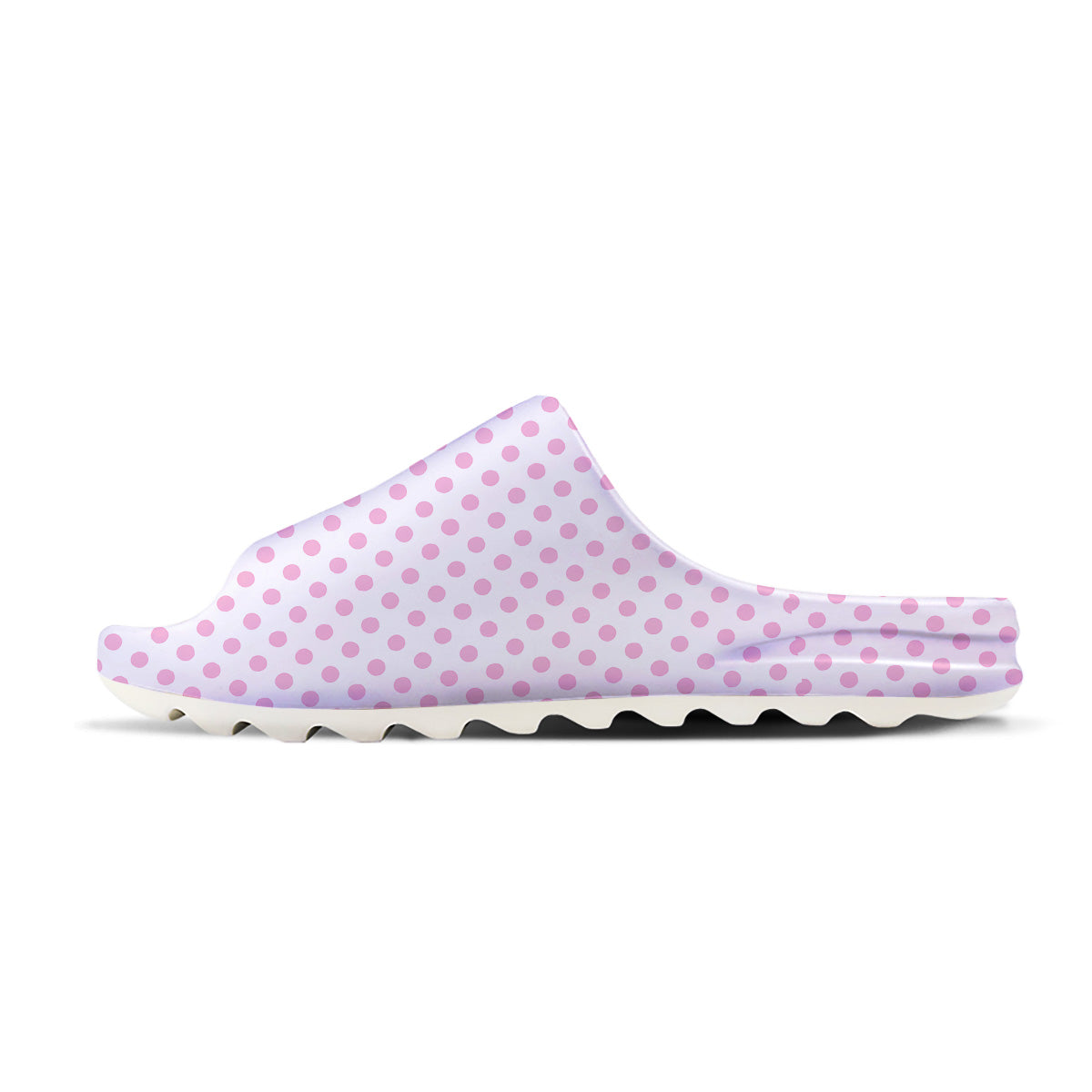 Light Pink Dots And White Print Pattern Sandals-grizzshop