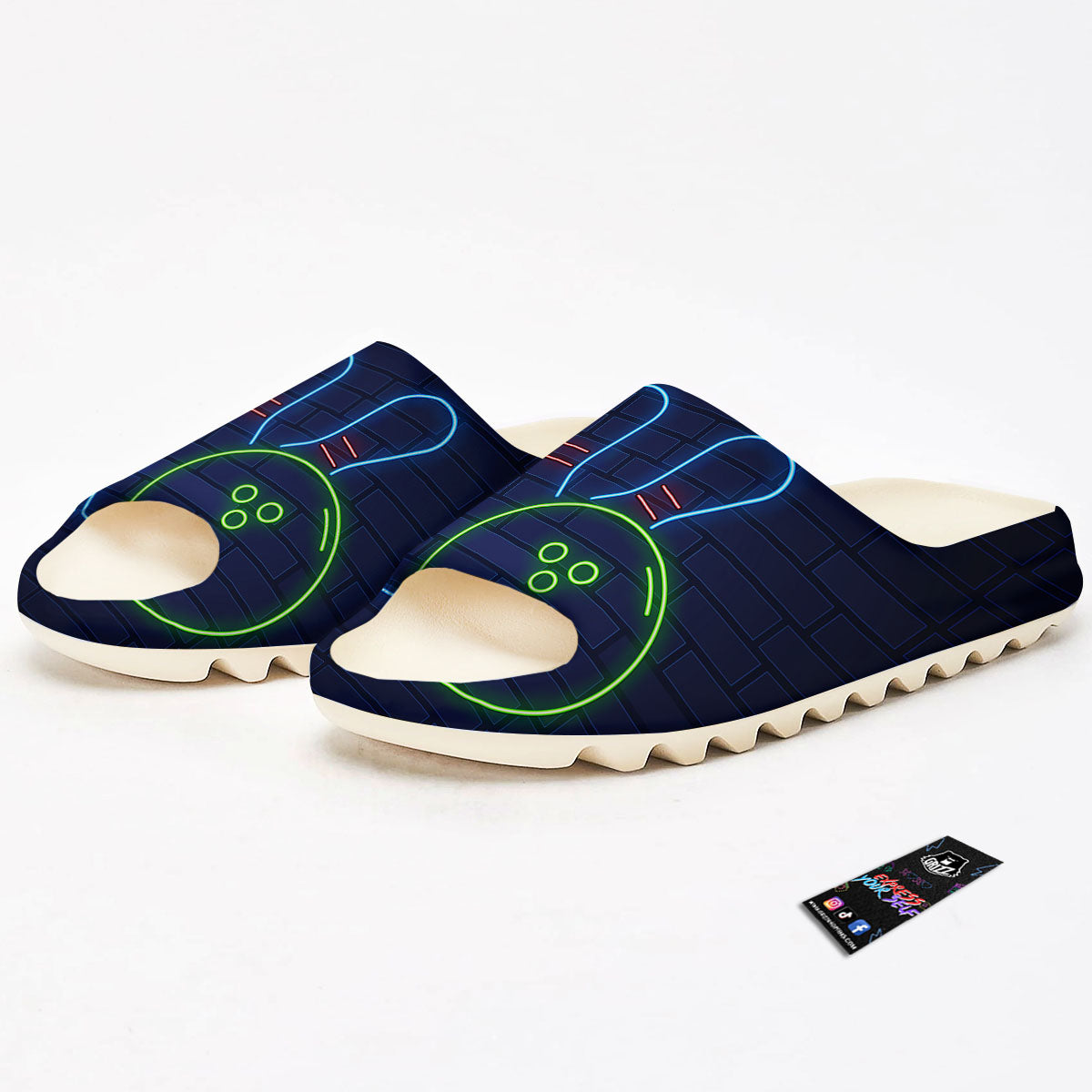 Light Up Bowling Pins Print Sandals-grizzshop
