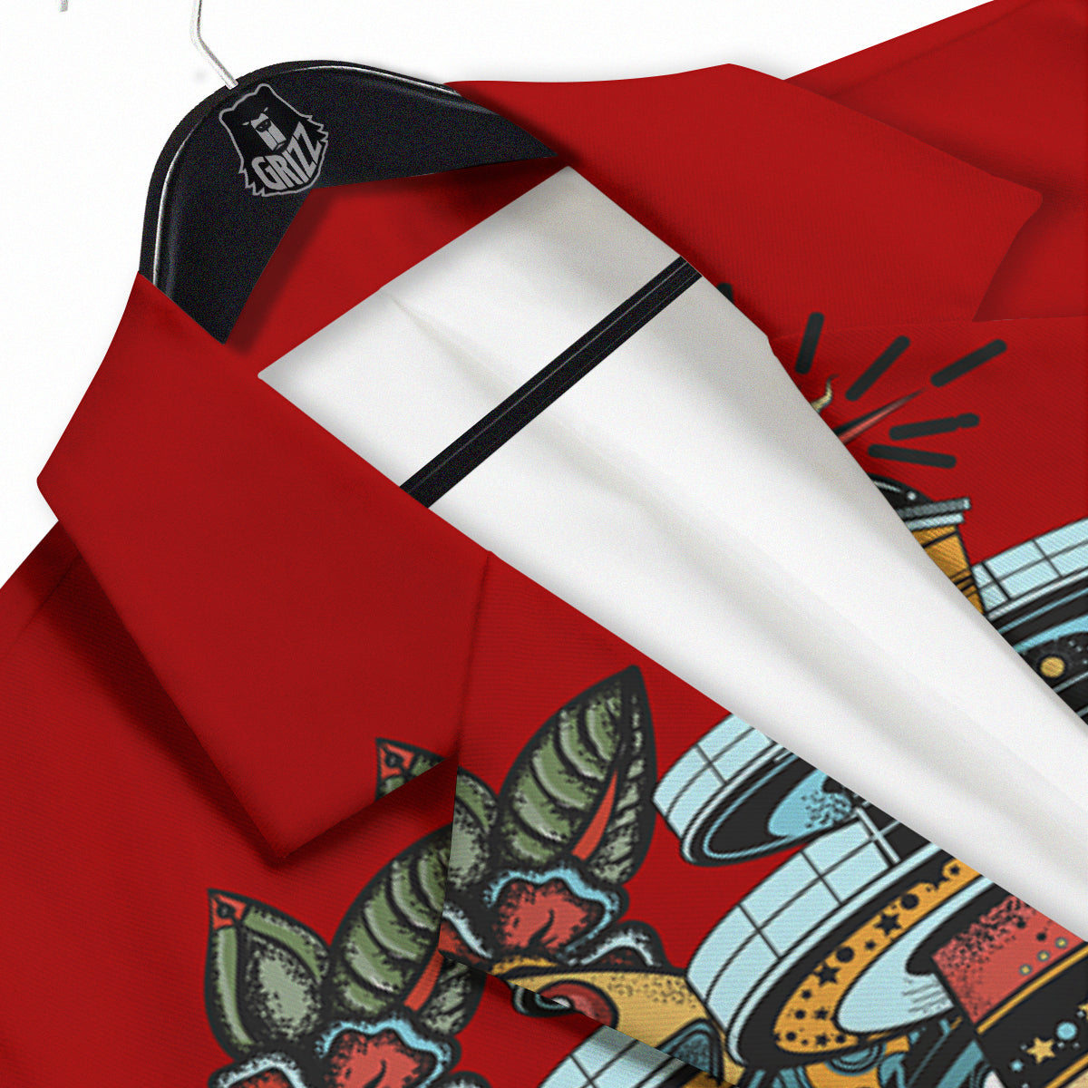 Lighthouse Sea Adventure Tattoo Print Men's Sport Coat-grizzshop