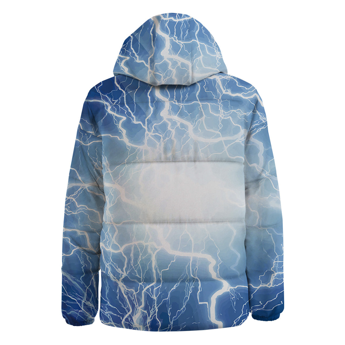 Lightning Blue Print Down Jacket-grizzshop