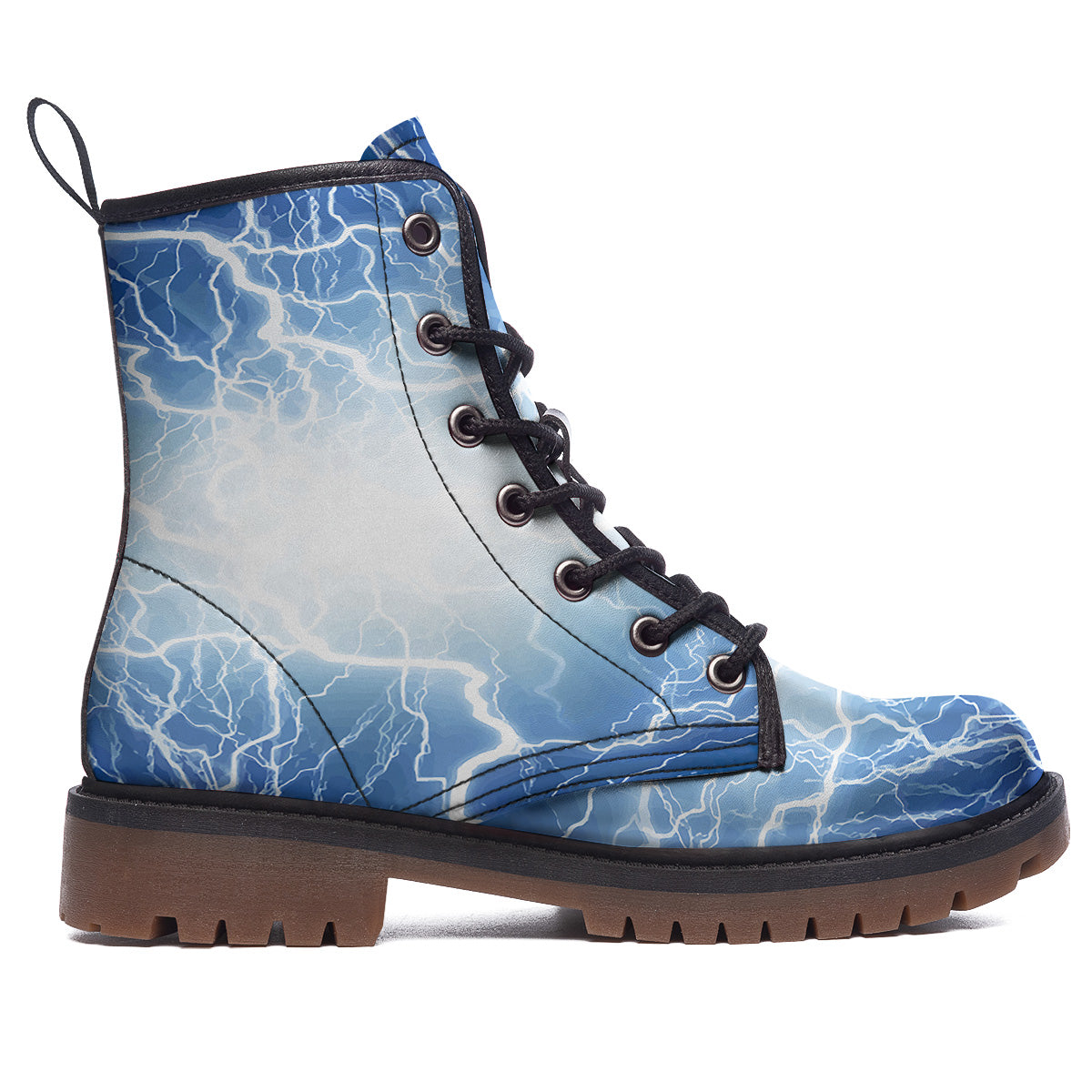 Lightning Blue Print Work Boots-grizzshop