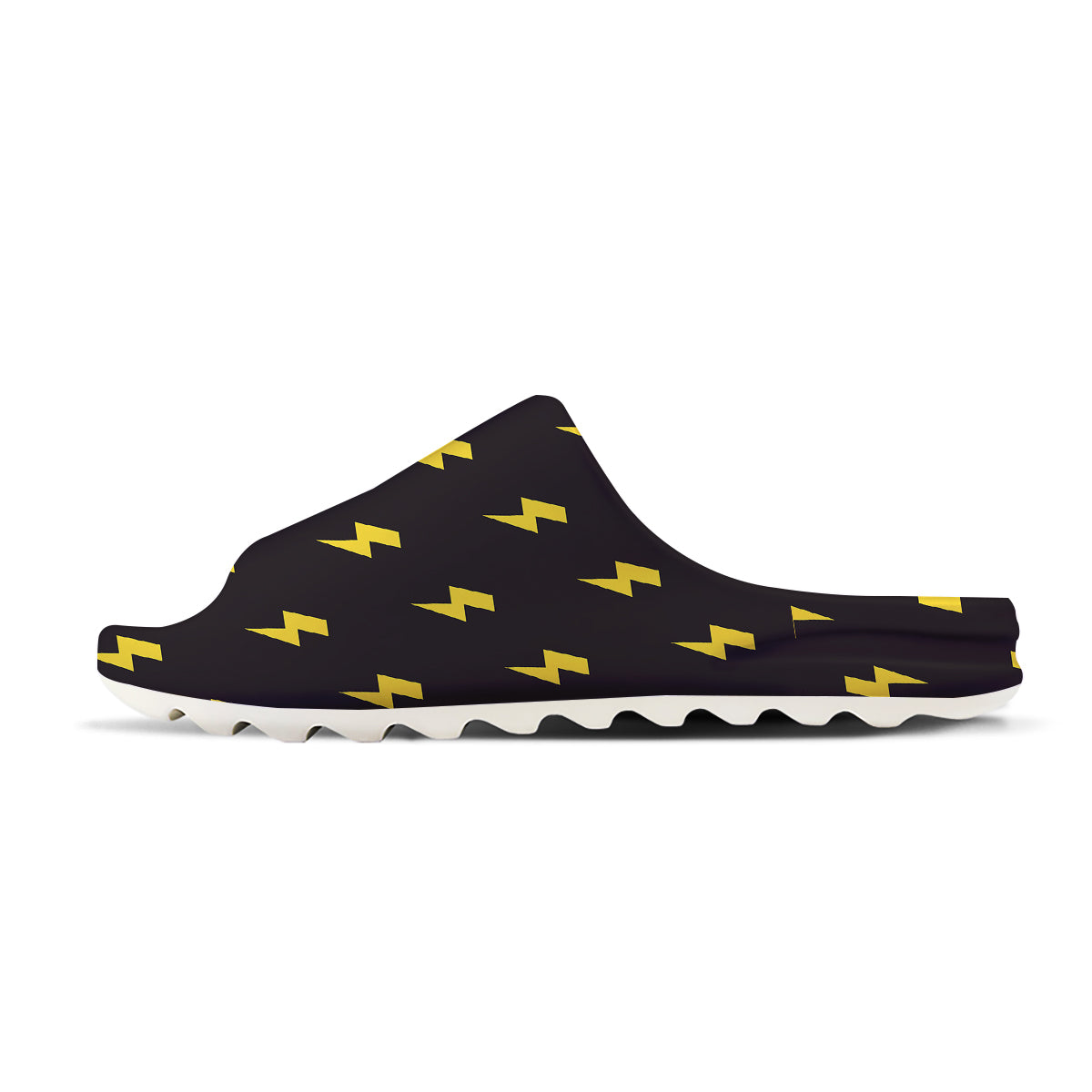 Lightning Bolts Yellow Print Pattern Sandals-grizzshop
