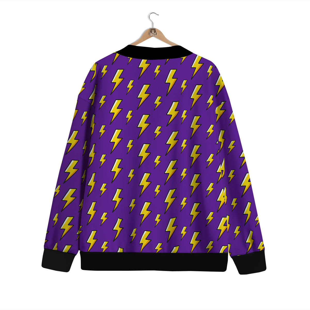 Lightning Purple Print Pattern Cardigan-grizzshop