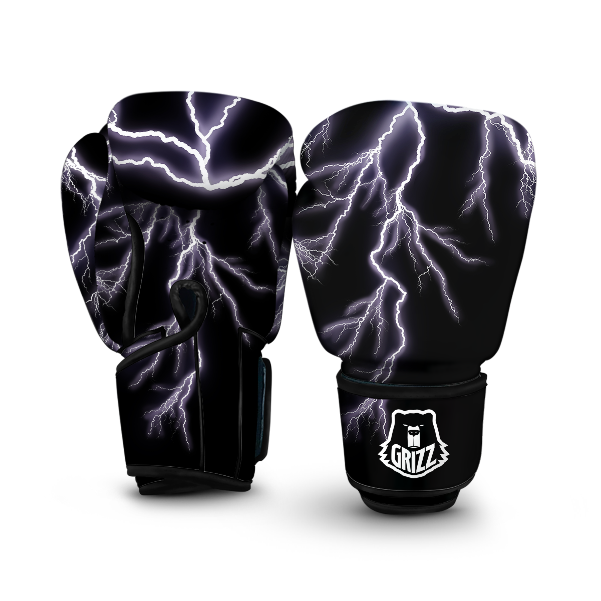 Lightning White Electric Print Boxing Glove-grizzshop