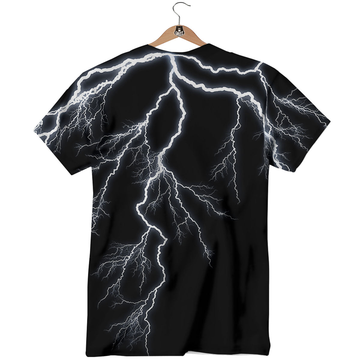 Lightning White Electric Print T-Shirt-grizzshop