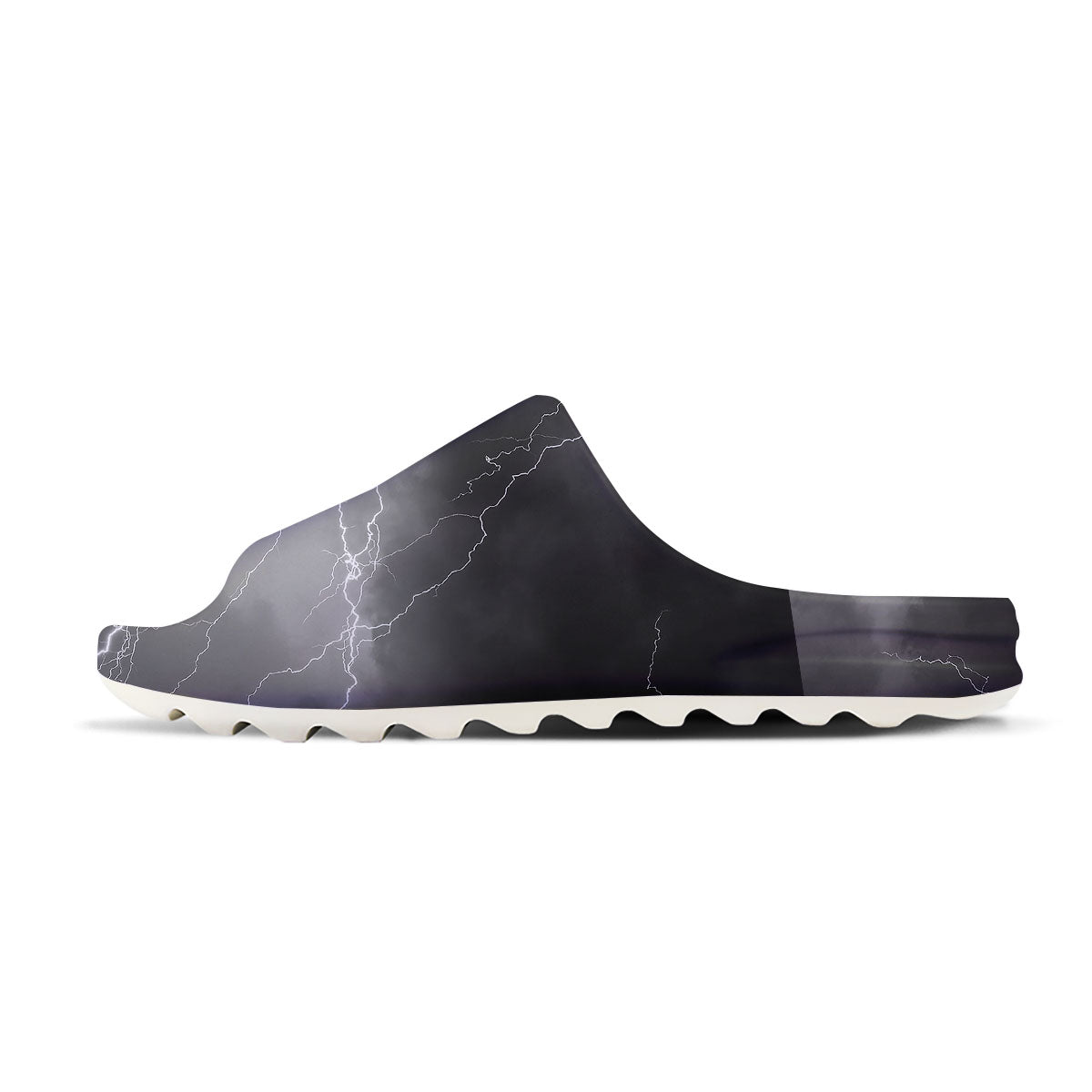 Lightning White Print Sandals-grizzshop