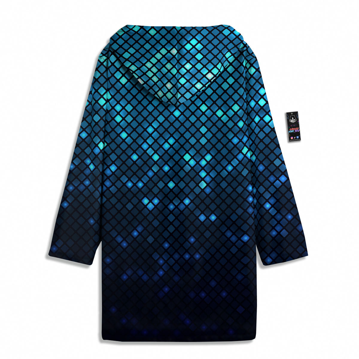 Lights Blue Disco Print Pattern Men's Windbreaker Jacket-grizzshop