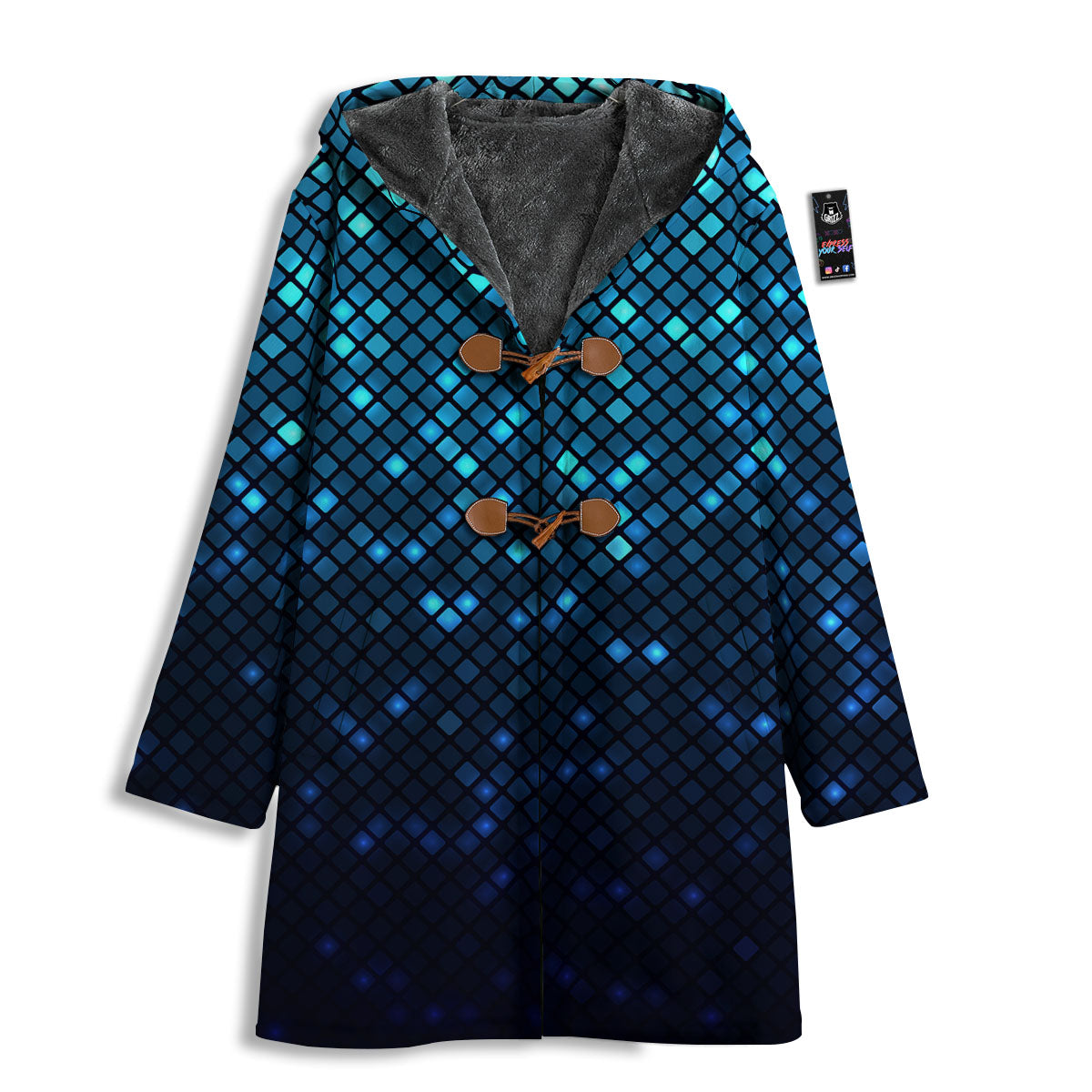 Lights Blue Disco Print Pattern Men's Windbreaker Jacket-grizzshop