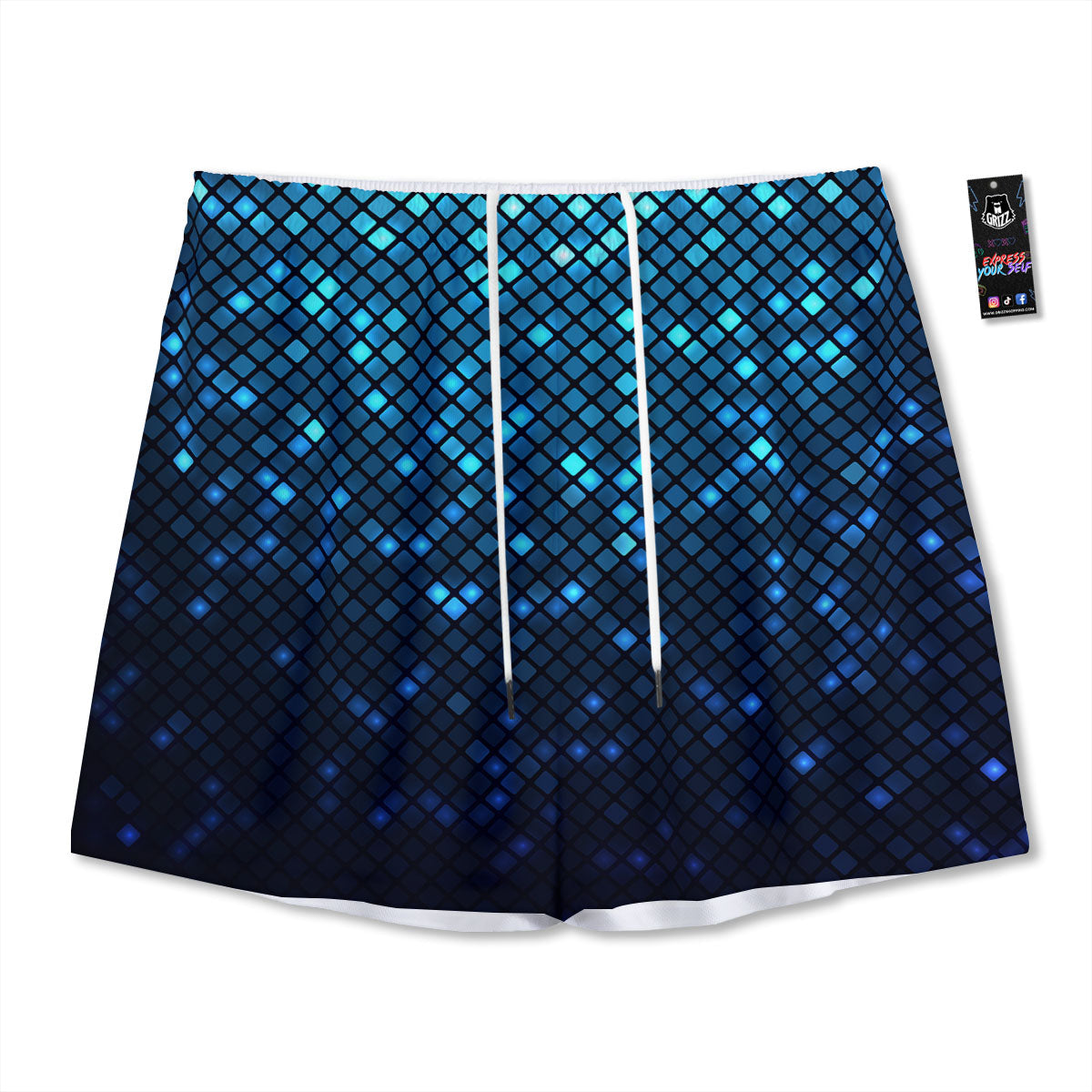 Kaleidoscope Flame Print Mesh Shorts
