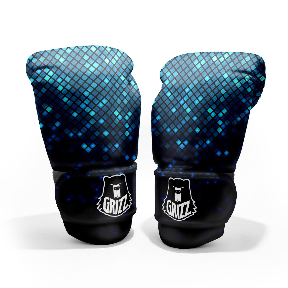 Lights Blue Disco Print Pattern Pro Boxing Glove
