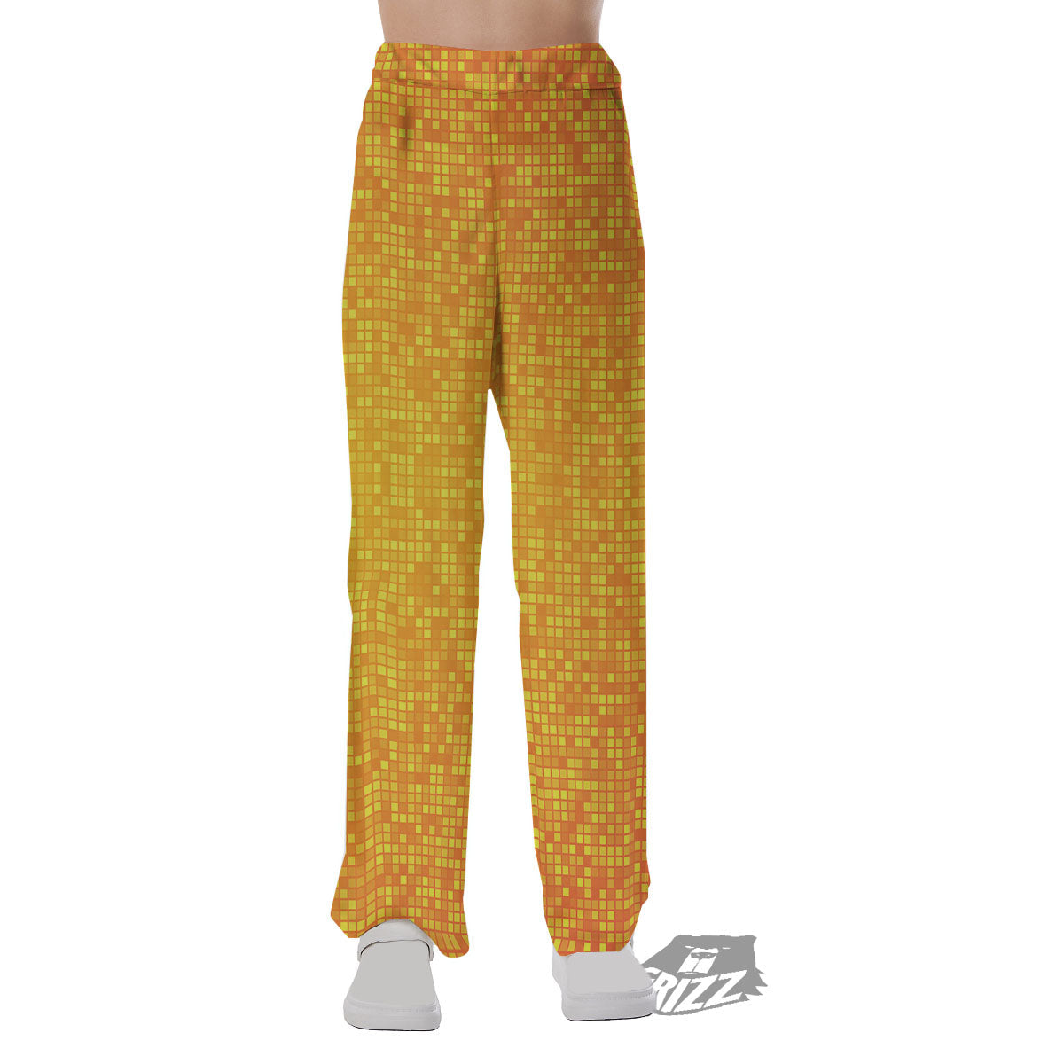 Lights Disco Yellow Print Pattern Pajama Pants-grizzshop