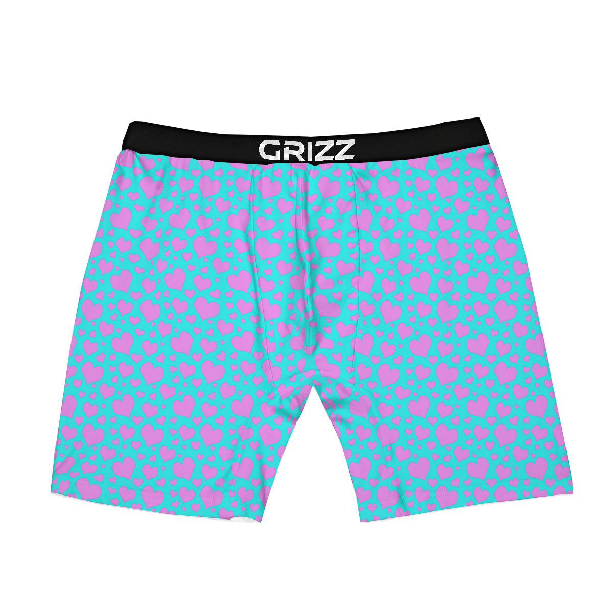 Lights Heart Blue And Pink Print Pattern Boxer Briefs-grizzshop