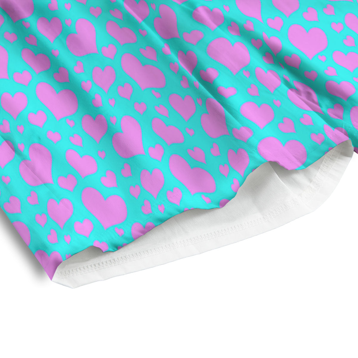 Lights Heart Blue And Pink Print Pattern Men's Athletic Shorts