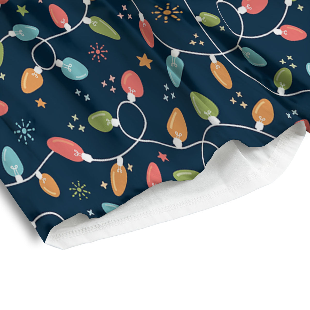 Lights Merry Christmas Print Pattern Men's Athletic Shorts