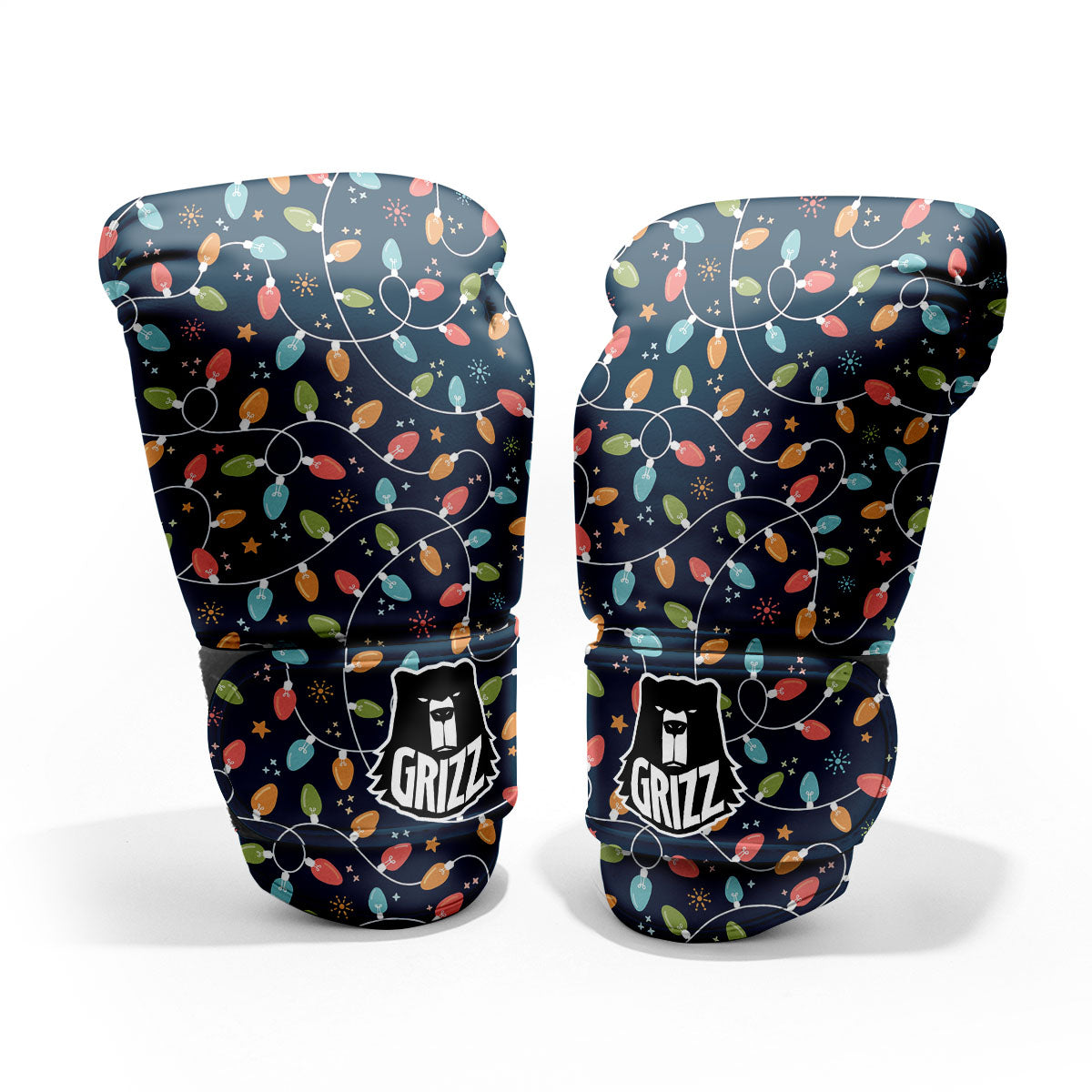 Lights Merry Christmas Print Pattern Pro Boxing Glove