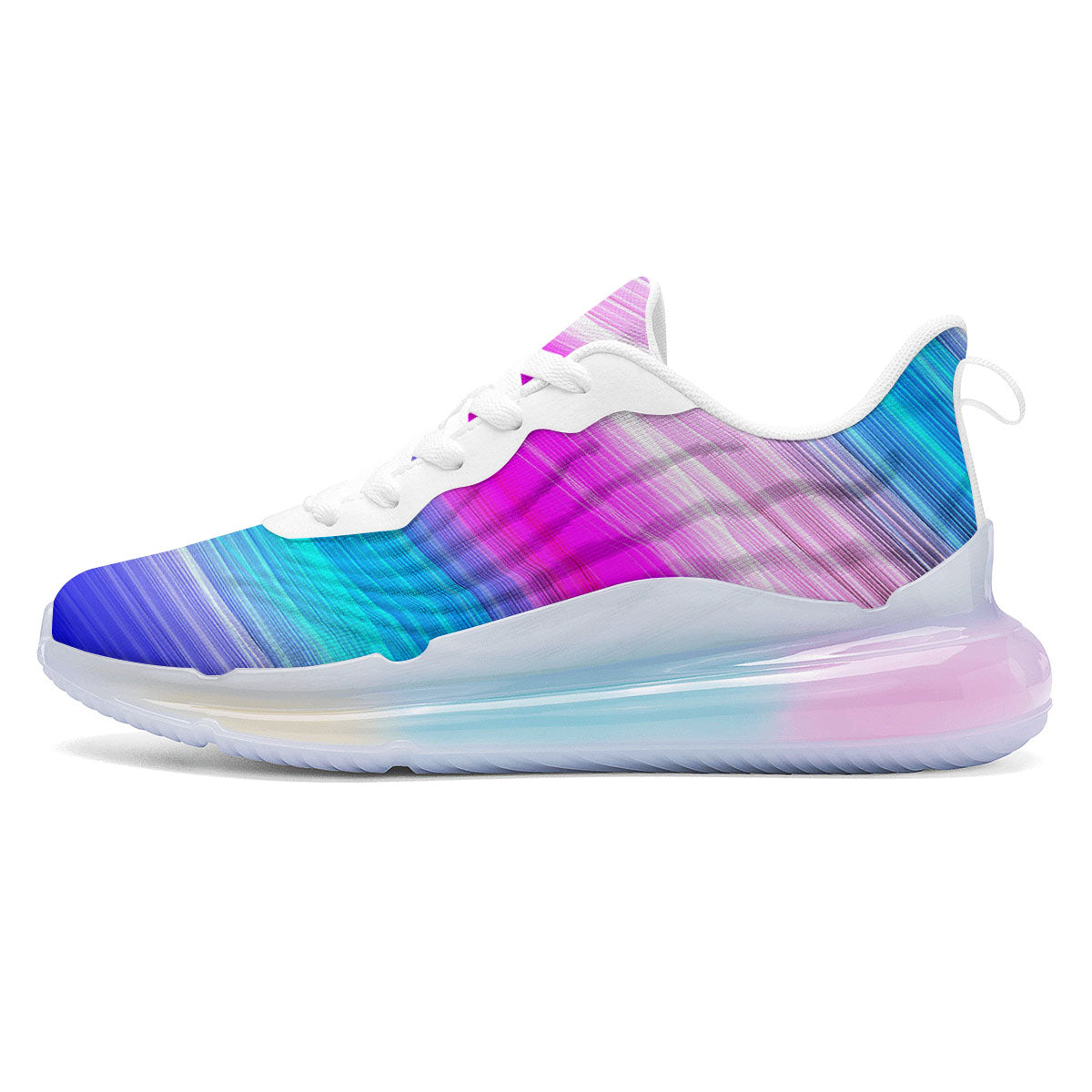Lights Speed Teal And Pink Print Running Sneakers-grizzshop