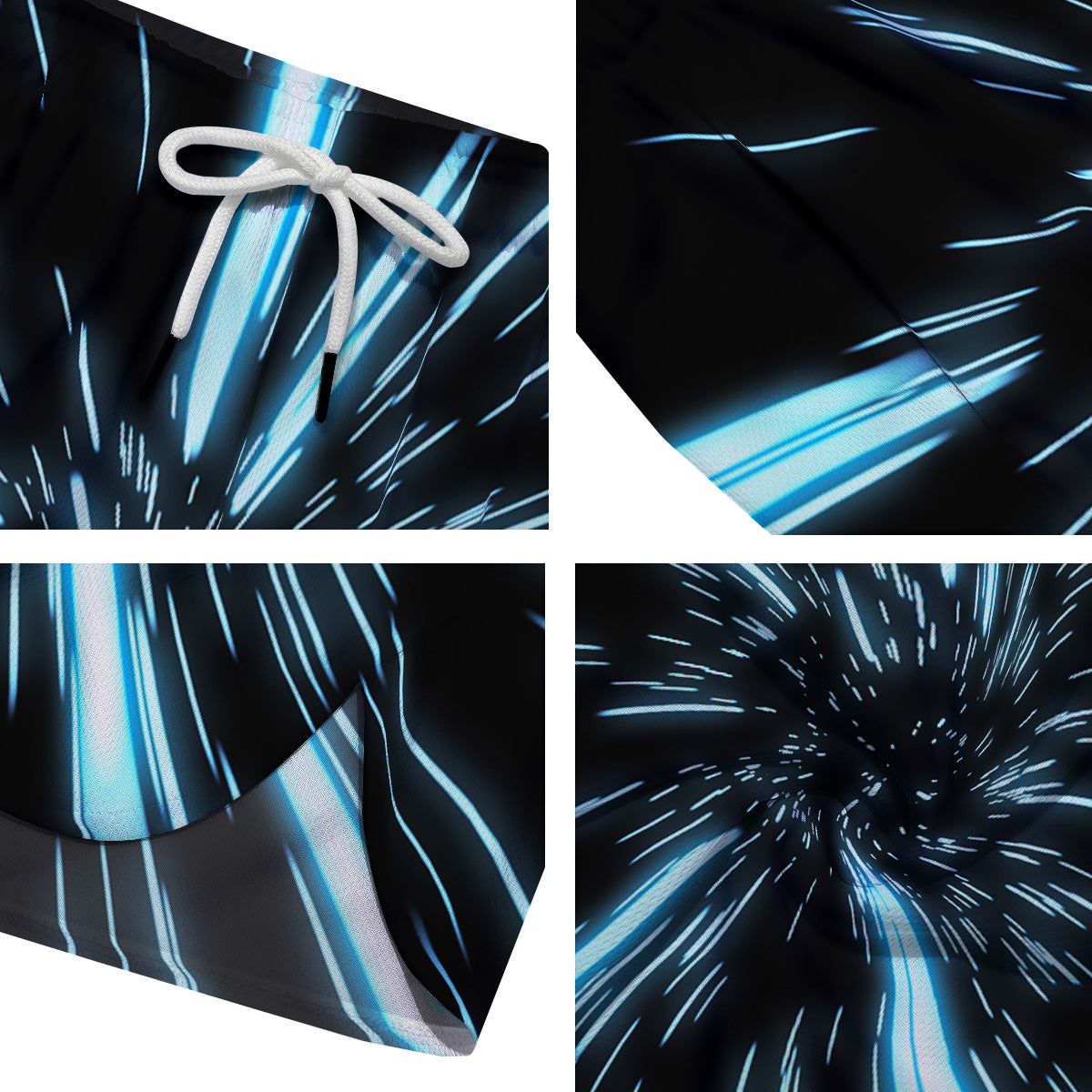 Lightspeed Blue Print Men's Running Shorts-grizzshop