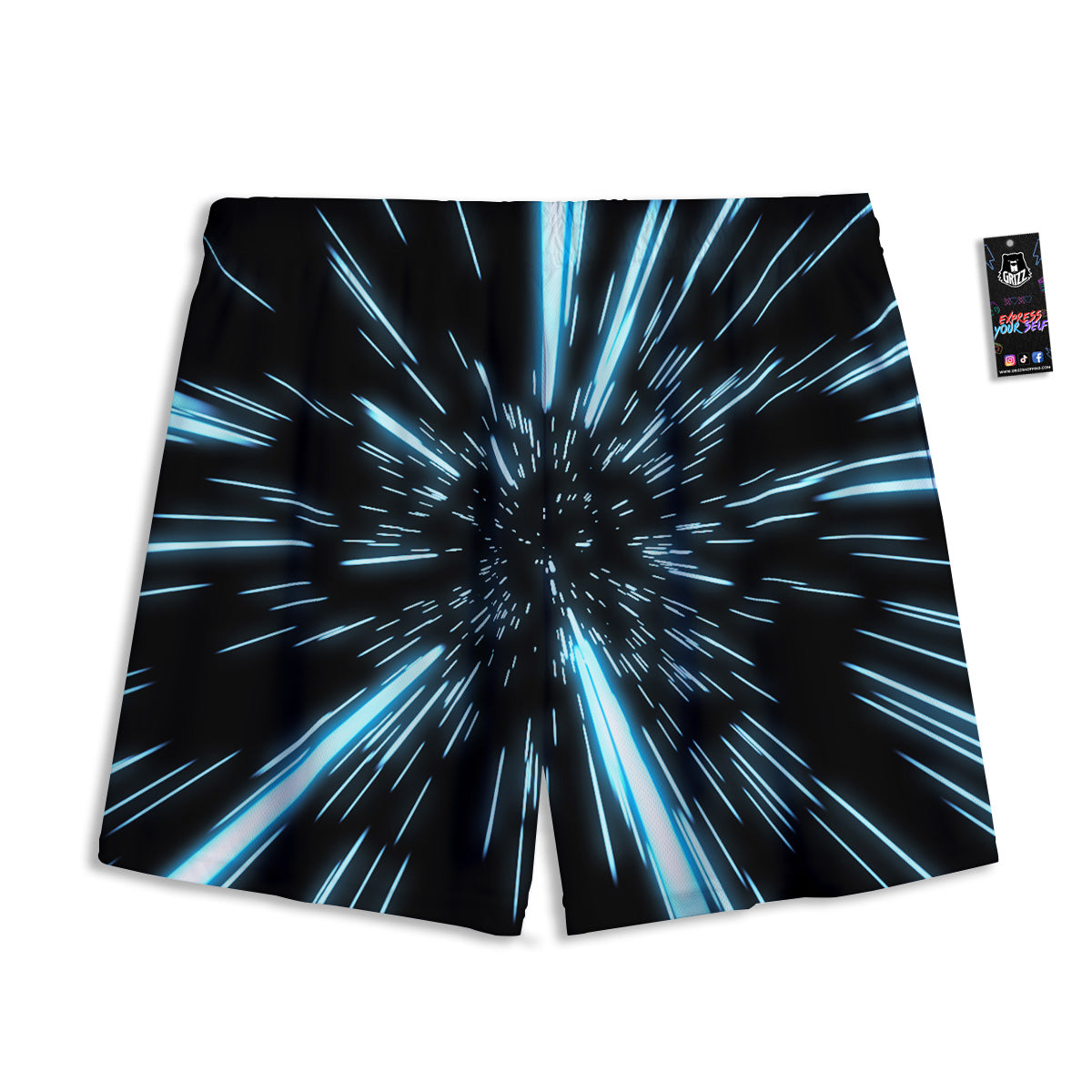 Kaleidoscope Golden Print Mesh Shorts