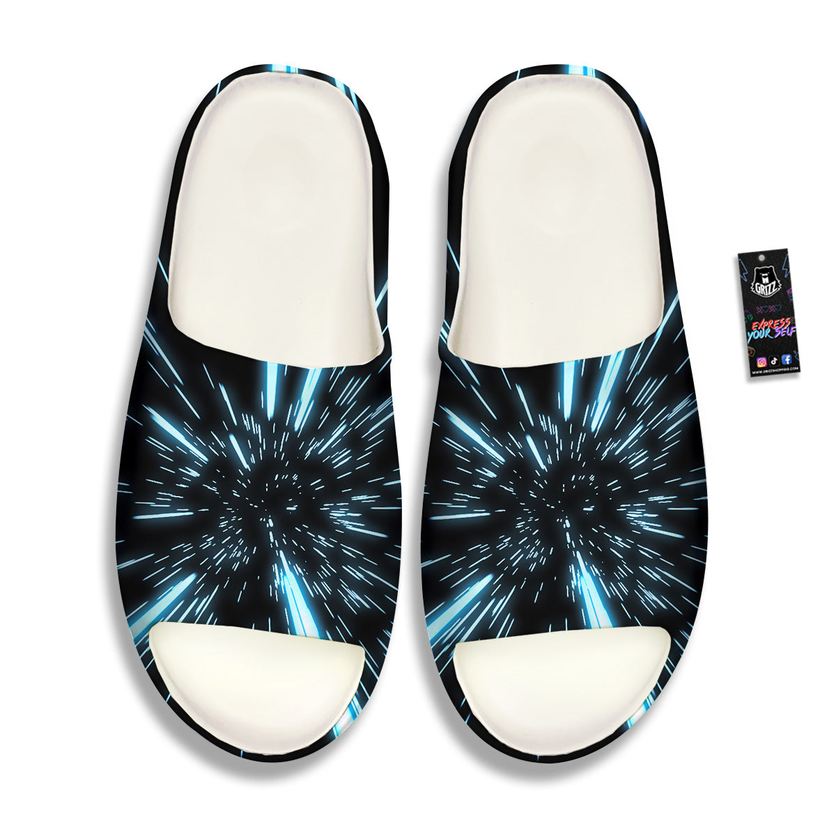 Lightspeed Blue Print Sandals-grizzshop