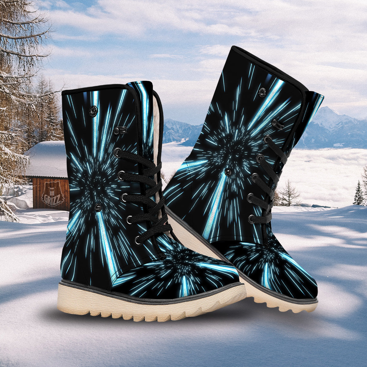 Lightspeed Blue Print Snow Boots-grizzshop