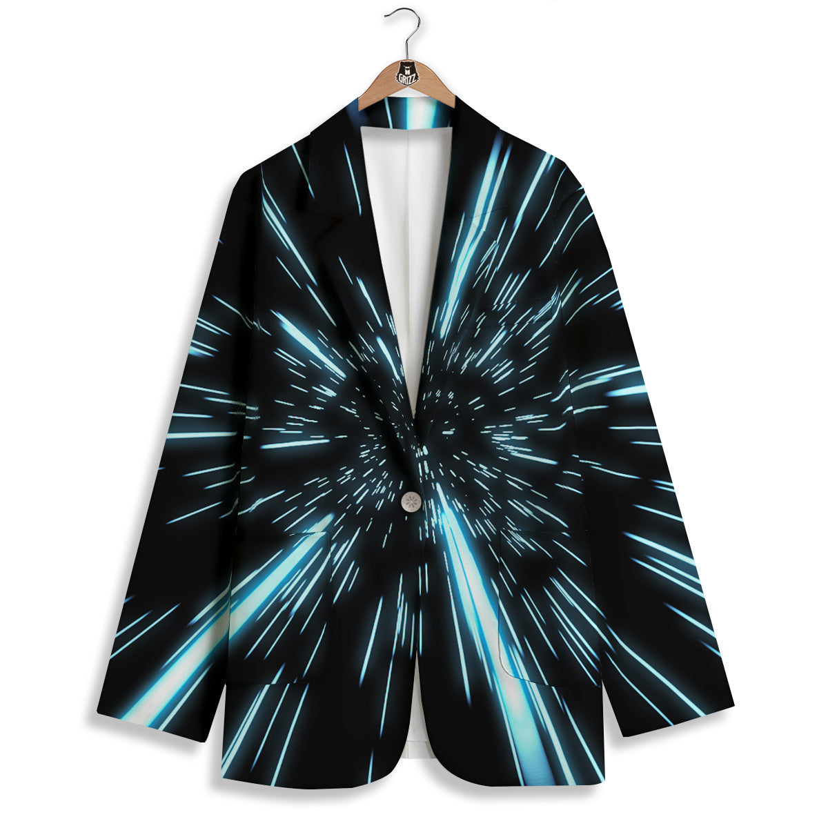 Lightspeed Blue Print Women's Blazer-grizzshop