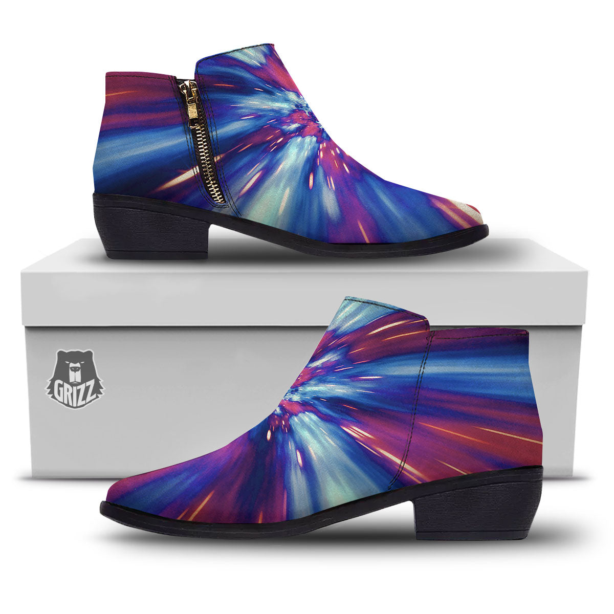 Lightspeed Galaxy Print Ankle Boots-grizzshop