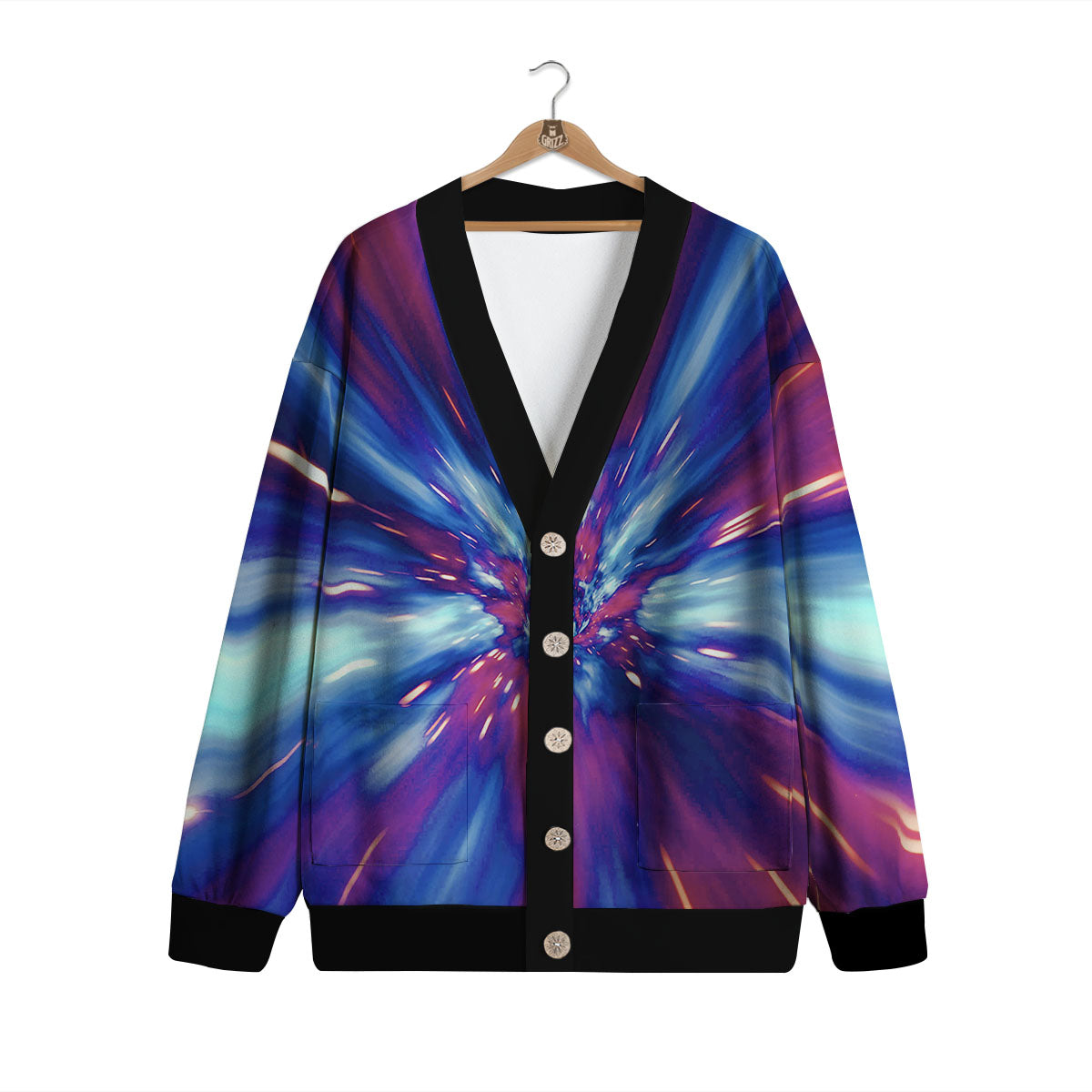 Lightspeed Galaxy Print Cardigan-grizzshop