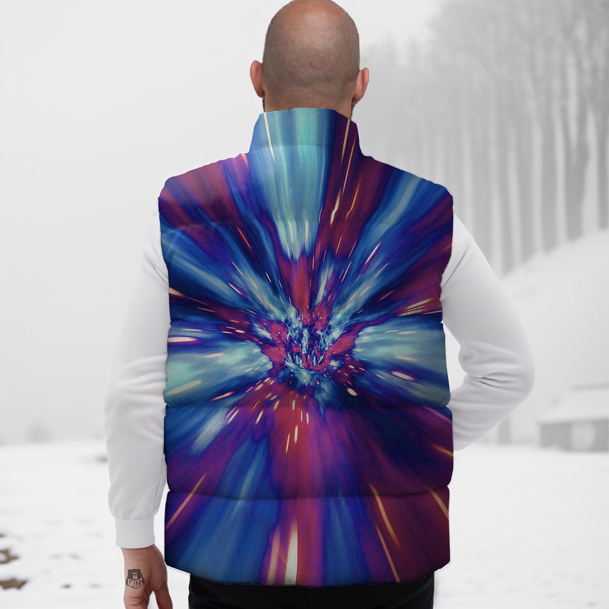 Lightspeed Galaxy Print Down Vest
