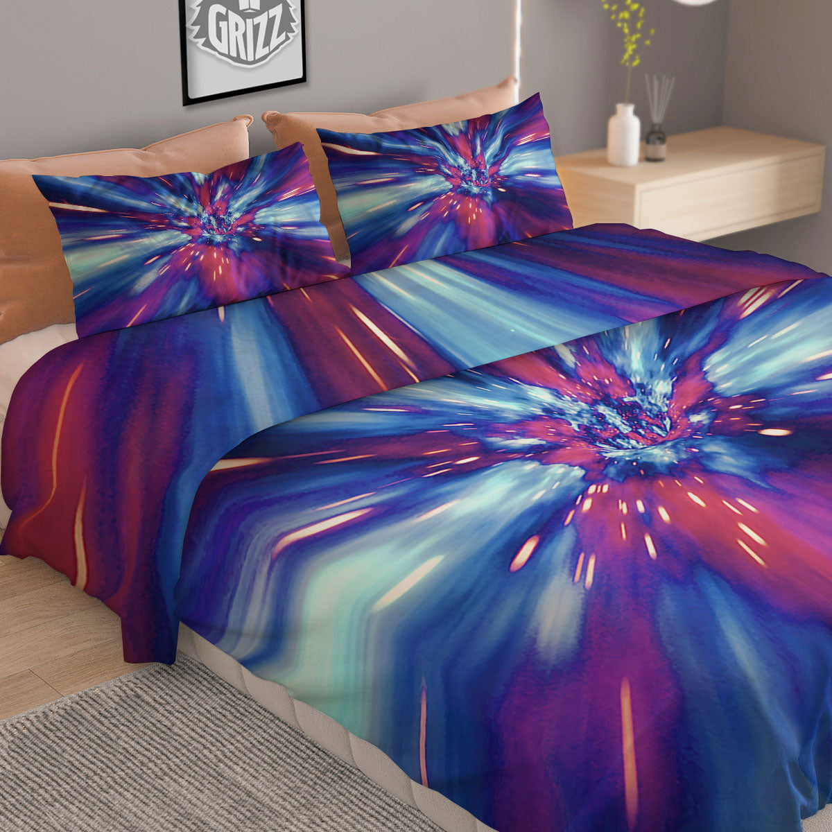 Lightspeed Galaxy Print Duvet Cover Bedding Set