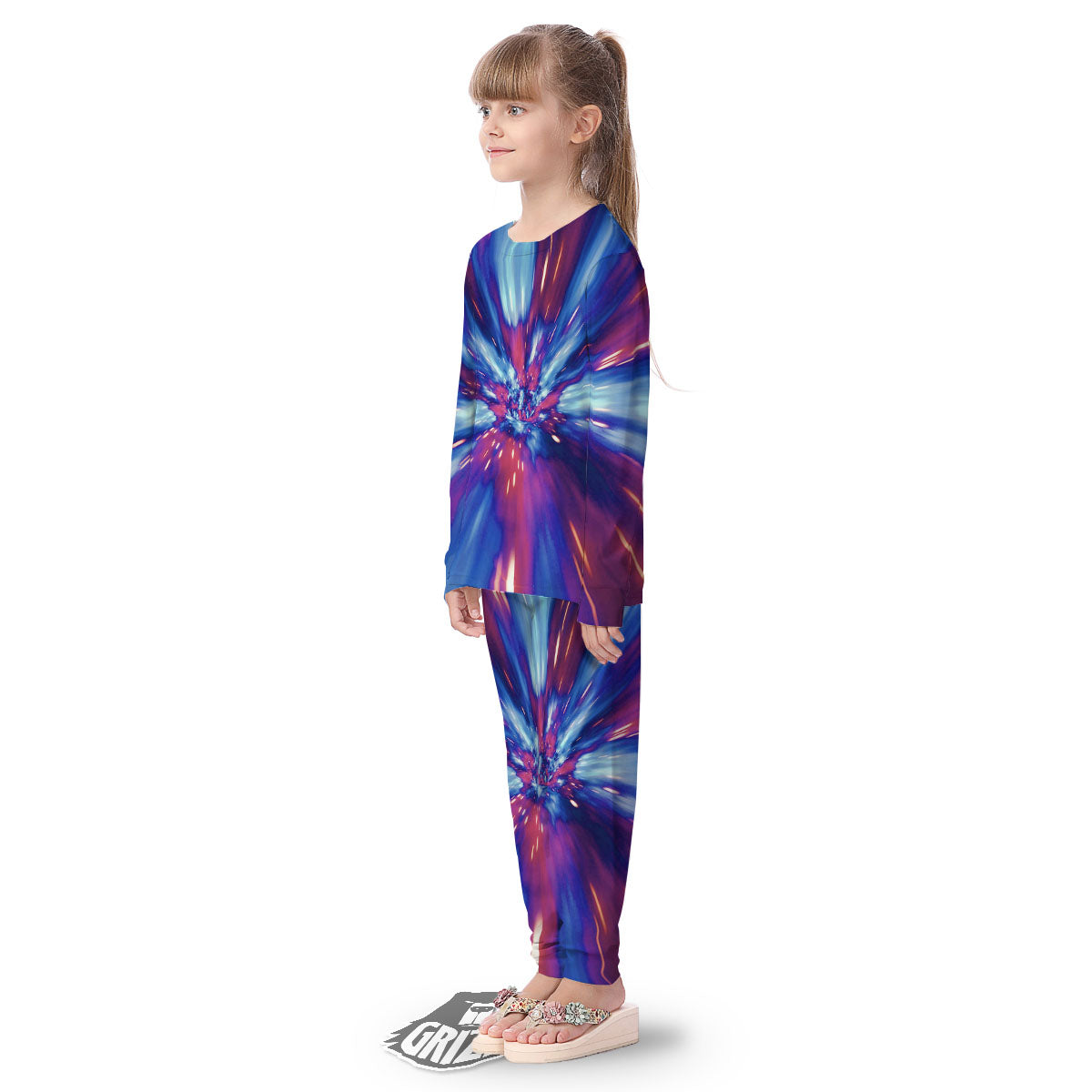 Lightspeed Galaxy Print Kid's Pajamas-grizzshop